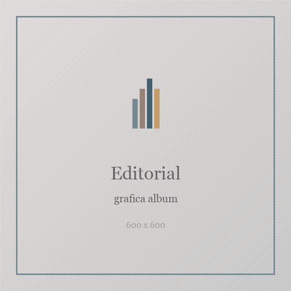 Grafică de album în stil editorial, titluri serif și mult spațiu alb